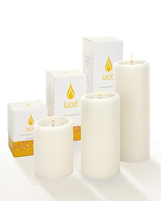 Lucid Liquid Pillar Candles In Natural Lucid Liquid Pillar Candles In Natural