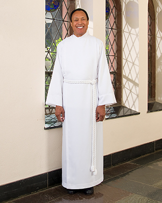 mostly cotton cassock-alb for men