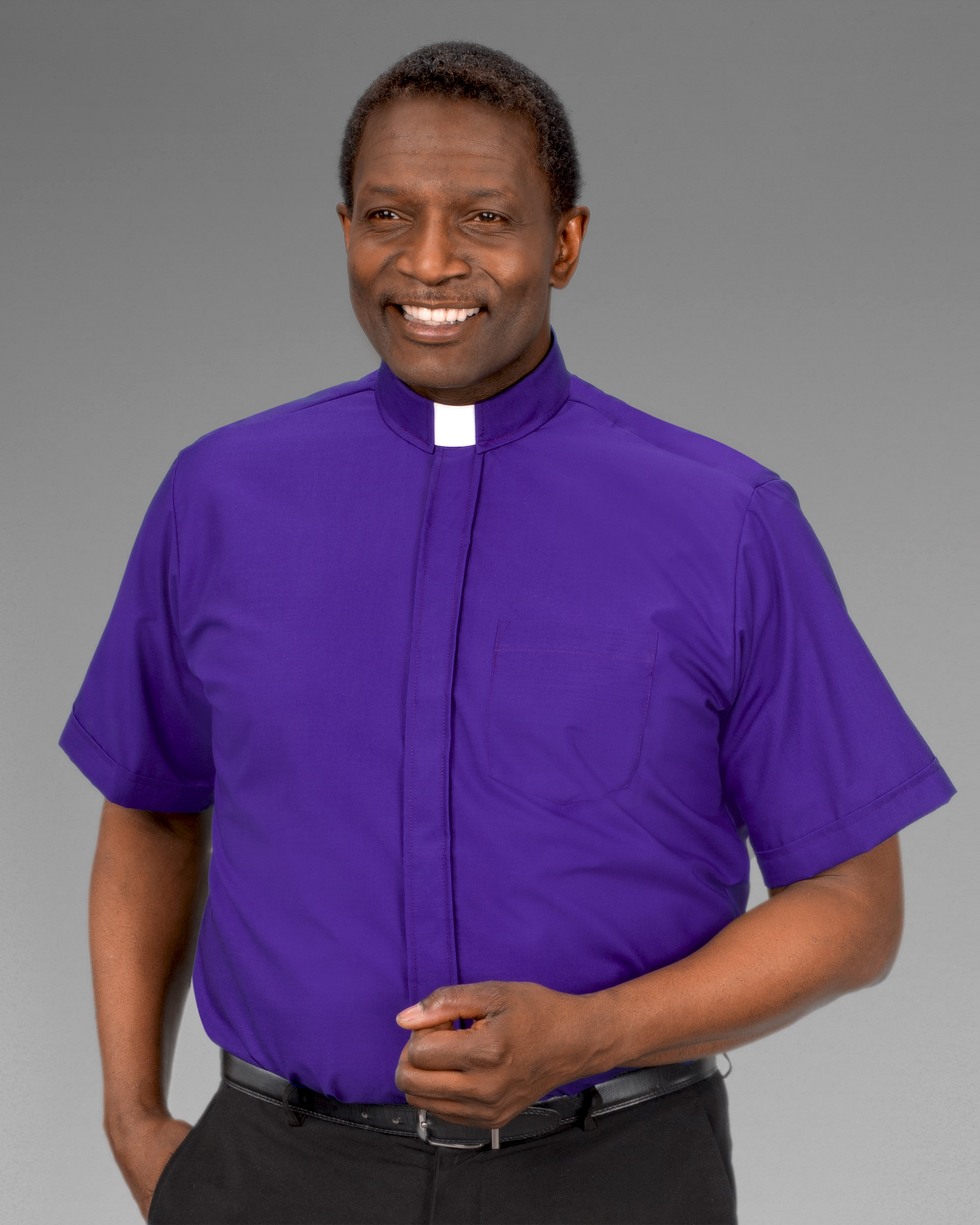 CM Almy | Bishop's Short Sleeve Tab-Collar Clergy Shirt