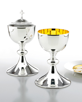 canterbury chalice, paten and ciborium