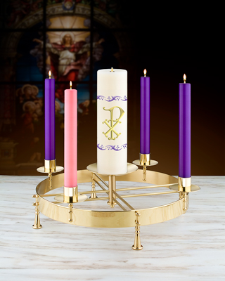 large tabletop advent candelabra