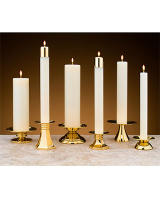 CM Almy  Small Brass Candlesticks