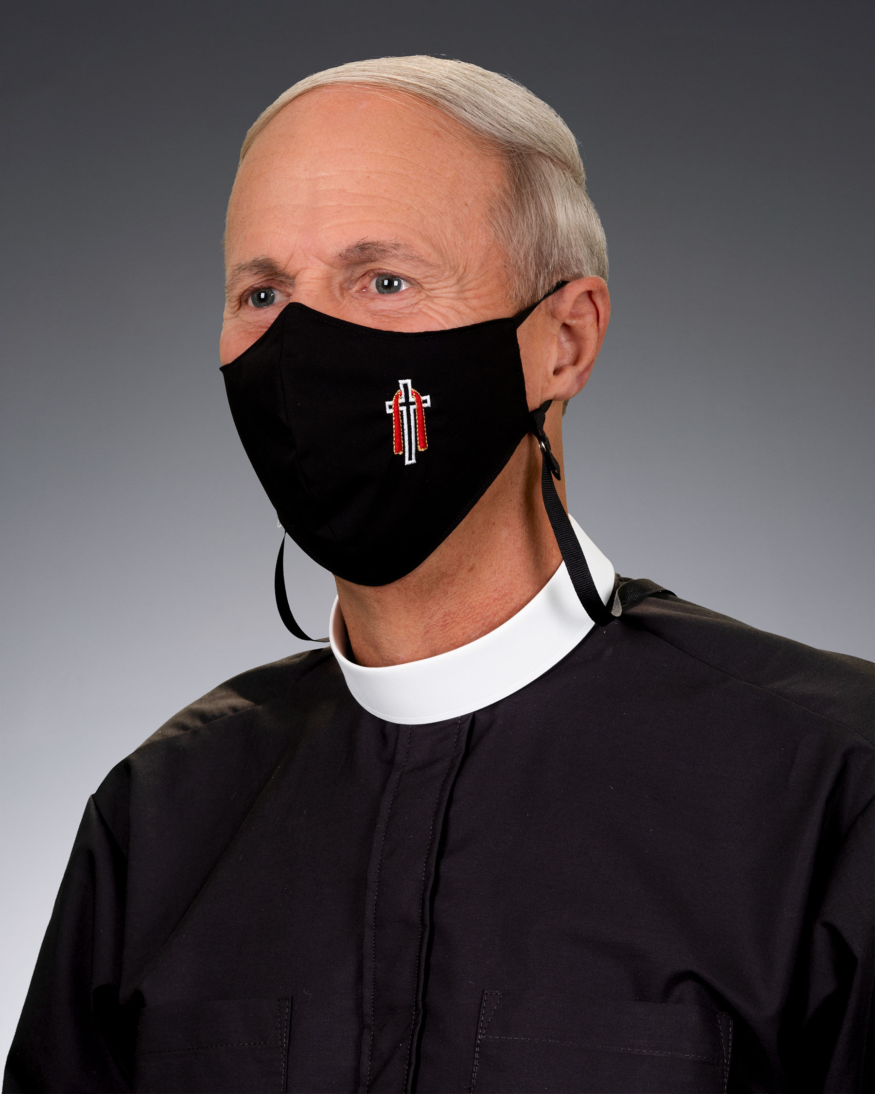 CM Almy Face Mask for PriestPastor Clergy, with Elastic Ear Loops