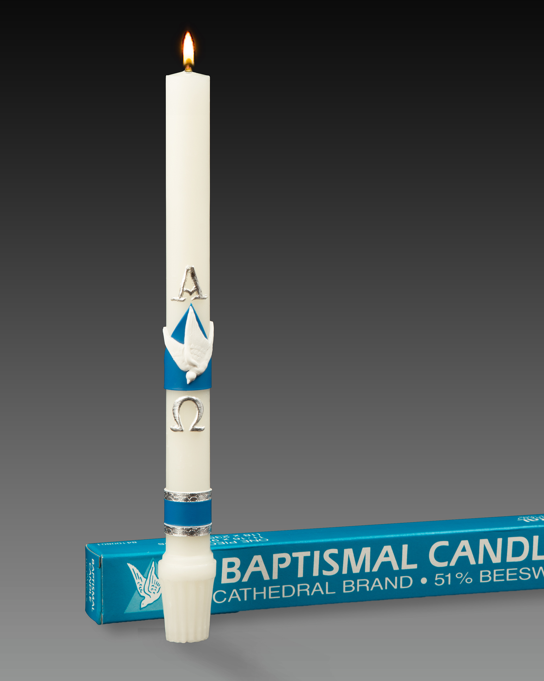 CM Almy 51 Beeswax Baptismal Keepsake Candle