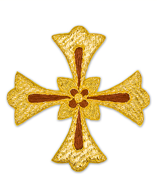 CM Almy  Gold Metallic Greek Cross Applique 824