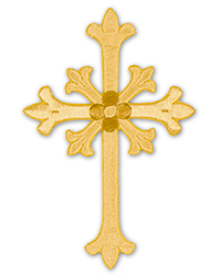 Liturgical Cross Patch 5.5, 8.5, 13, 15 Cm Vestment Appliqué Patch, Church  Embroidery, Liturgical Cross Patch 